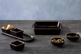 Orsina Calisto Black Glazed Terracotta Bowls - Set of 2