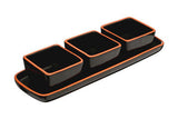 Orsina Calisto Terracotta Dip Bowls with Black Tray | Set of 3