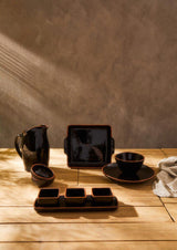 Orsina Calisto Terracotta Dip Bowls with Black Tray | Set of 3