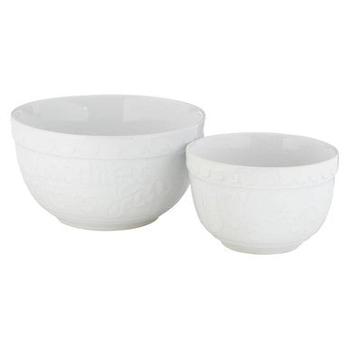 Orsina Gigi White Mixing Bowls - Set of 2