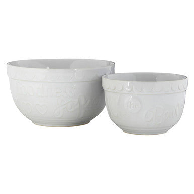 Orsina Gigi White Mixing Bowls - Set of 2