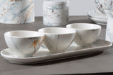 Orsina Marble Luxe Dip Bowls with Tray Set