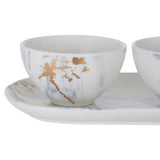 Orsina Marble Luxe Dip Bowls with Tray Set