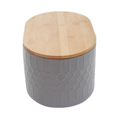 Orsina Geome Grey Stoneware Bread Bin