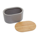 Orsina Geome Grey Stoneware Bread Bin