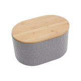 Orsina Geome Grey Stoneware Bread Bin