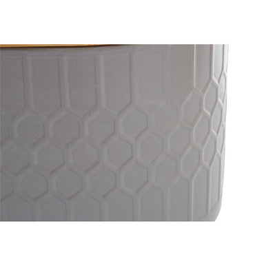 Orsina Geome Grey Stoneware Bread Bin