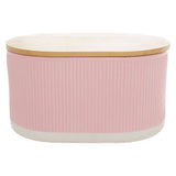 Orsina Geome Pink Stoneware Bread Bin
