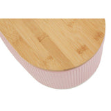 Orsina Geome Pink Stoneware Bread Bin