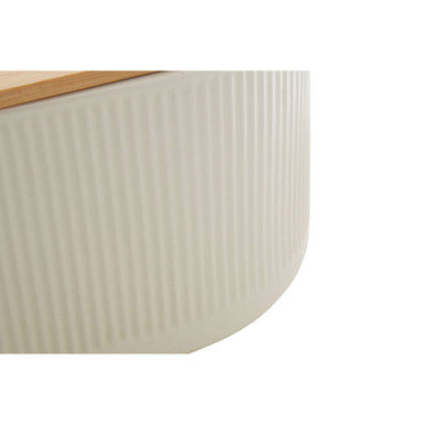 Orsina Geome Cream Stoneware Bread Bin