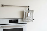 Lou-bees Linen Grey Striped Pot Holder