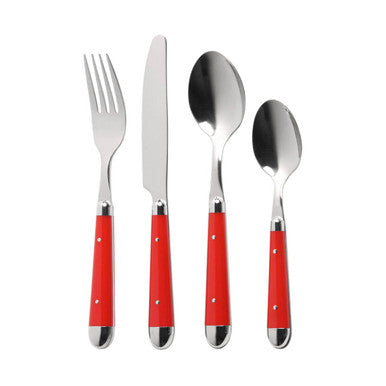Orsina Brasserie 16-Piece Red Cutlery Set
