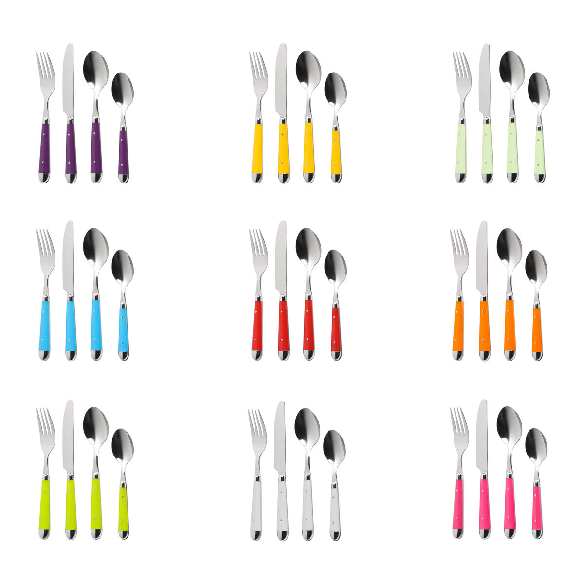 Orsina Brasserie 16-Piece Hot Pink Cutlery Set