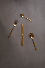 Orsina Avie Glow 16-Piece Gold Cutlery Set