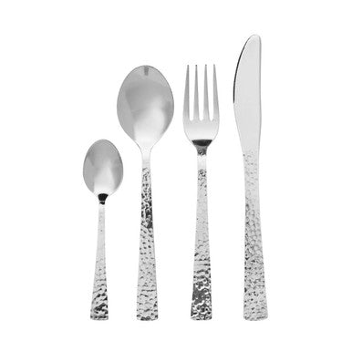 Orsina Martello 24-Piece Hammered Effect Stainless Steel Cutlery Set