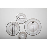 Orsina Modern Retro 16-Piece Matte Silver Cutlery Set