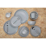 Orsina Modern Retro 16-Piece Matte Silver Cutlery Set