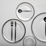 Orsina Modern Retro 16-Piece Matte Black Cutlery Set