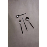 Orsina Modern Retro 16-Piece Matte Black Cutlery Set