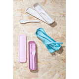 Orsina Mimo 3-Piece Mint Wheat Straw Travel Cutlery Set