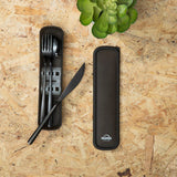 Orsina Mimo 3-Piece Black Travel Cutlery Set with Case