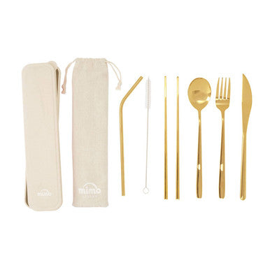 Orsina Mimo 6-Piece Gold Travel Cutlery Set