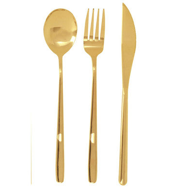 Orsina Mimo 6-Piece Gold Travel Cutlery Set