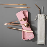 Orsina Mimo 6-Piece Rose Gold Travel Cutlery Set