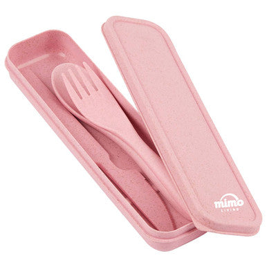 Orsina Mimo 3-Piece Pink Travel Cutlery Set