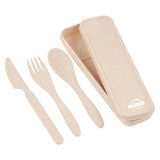 Orsina Mimo 3-Piece Natural Wheat Straw Travel Cutlery Set