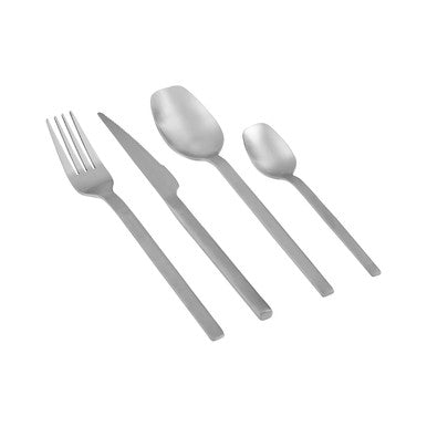 Orsina Avie 16-Piece Silver Matte Finish Cutlery Set