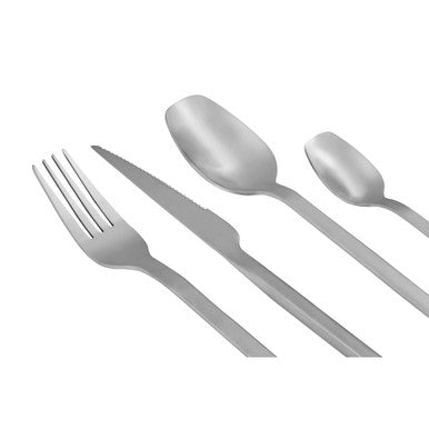 Orsina Avie 16-Piece Silver Matte Finish Cutlery Set