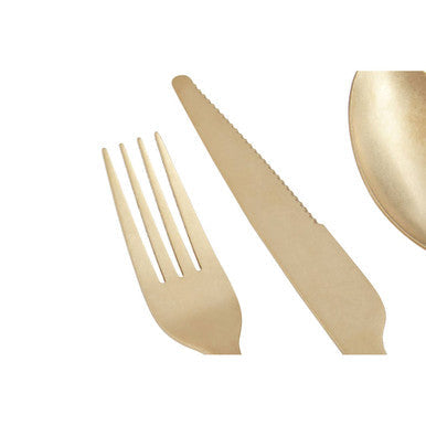 Orsina Avie 16-Piece Antique Gold Cutlery Set