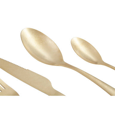 Orsina Avie 16-Piece Antique Gold Cutlery Set