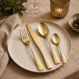 Orsina Avie 16-Piece Antique Gold Cutlery Set