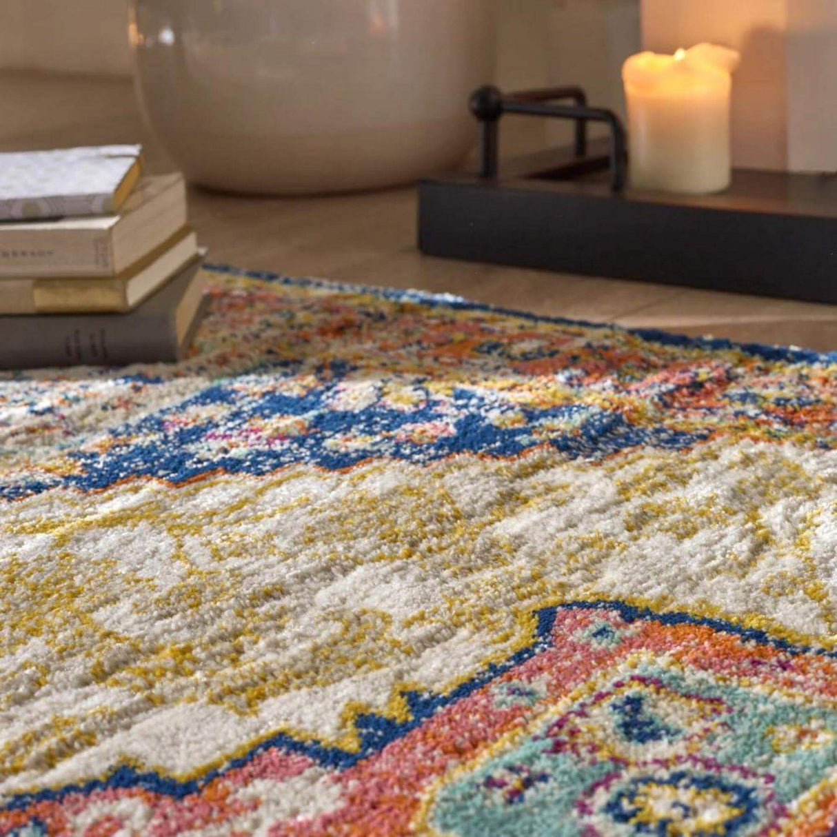 Granada Multicolour Vintage Rug Amber by The Rugs