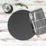 Rinkit Round Slate Placemats Pack of 6 - 33cm