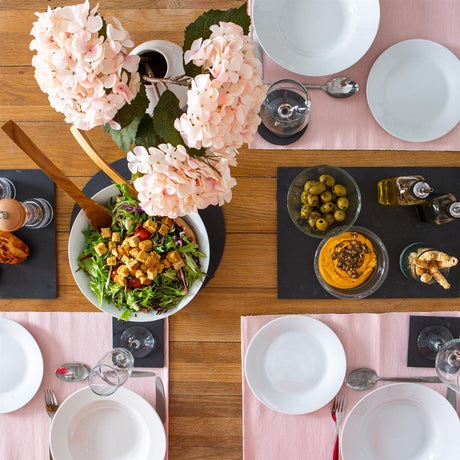 Rinkit Ribbed Cotton Placemats Pack of Six - 45cm x 34.5cm
