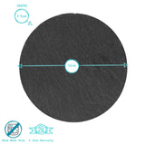 Rinkit Round Linea Slate Placemats & Coasters Dining Set Black - 12pc