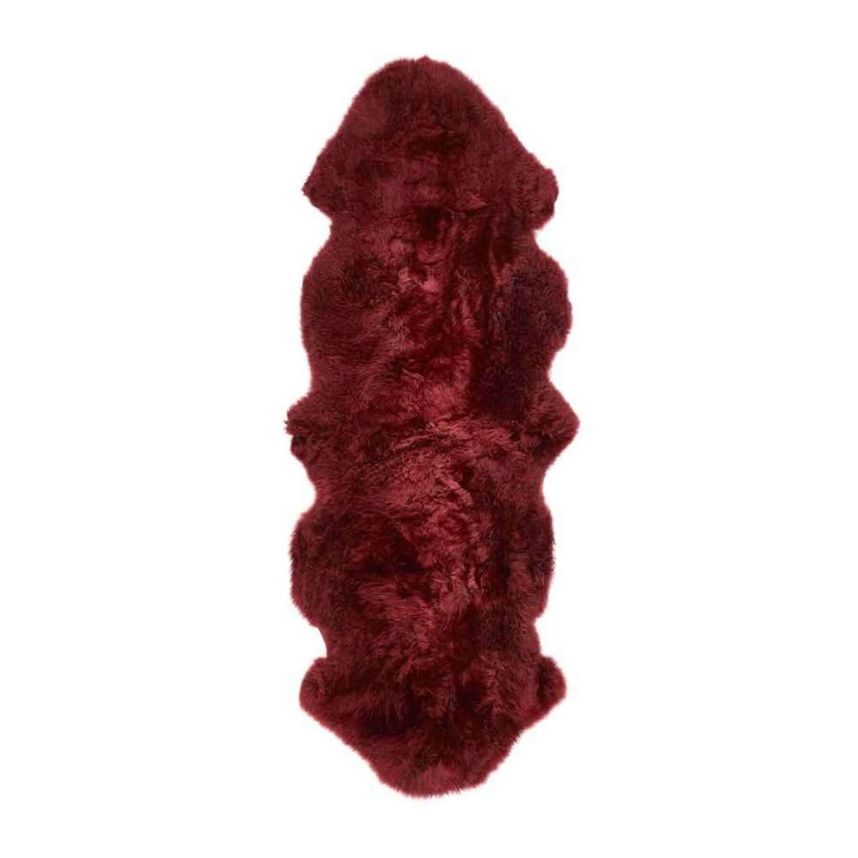 Genuine Berry Red Sheepskin Faux Fur Rug by The Rugs