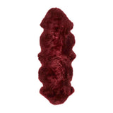 Genuine Berry Red Sheepskin Faux Fur Rug by The Rugs