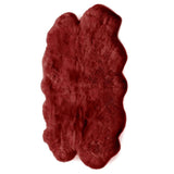 Genuine Berry Red Sheepskin Faux Fur Rug by The Rugs