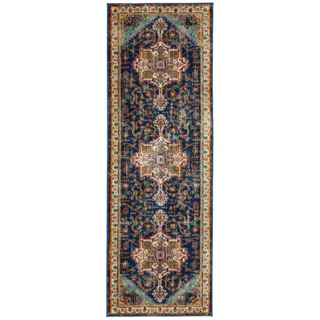 Granada Multicolour Vintage Rug Emerald by The Rugs