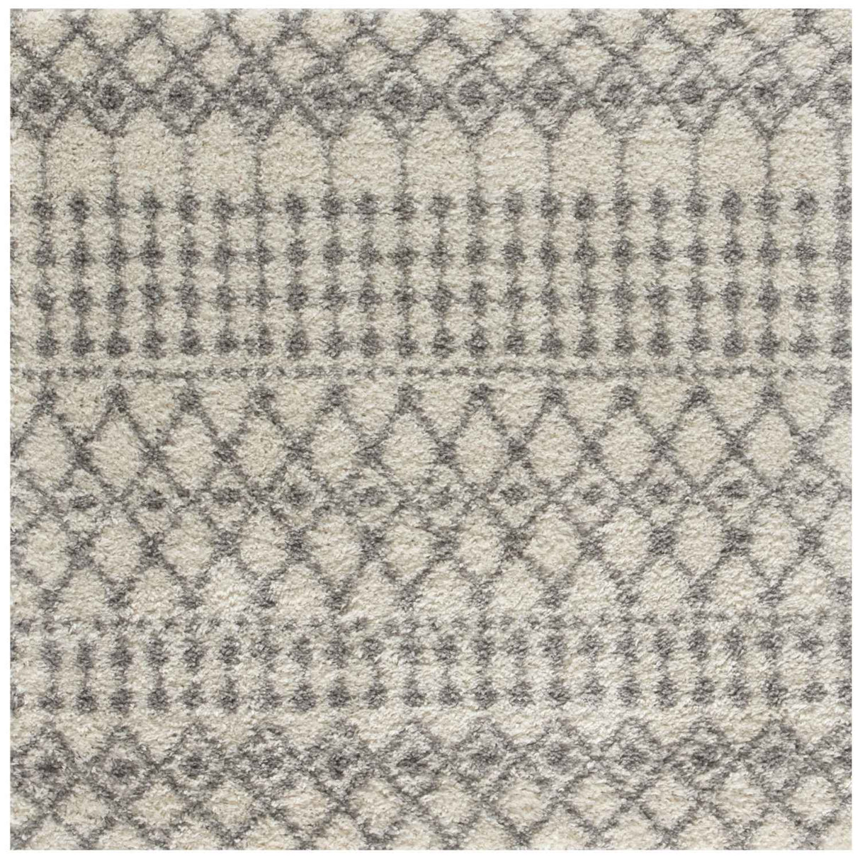 The Rugs Moroccan Ivory Grey Shaggy Rug | 1000