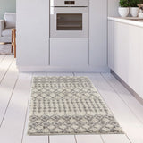 The Rugs Moroccan Ivory Grey Shaggy Rug | 1000