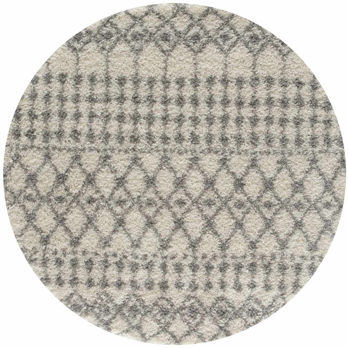 The Rugs Moroccan Ivory Grey Shaggy Rug | 1000