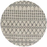 The Rugs Moroccan Ivory Grey Shaggy Rug | 1000