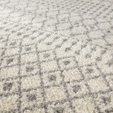 The Rugs Moroccan Ivory Grey Shaggy Rug | 1000