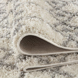 The Rugs Moroccan Ivory Grey Shaggy Rug | 1000