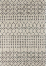 The Rugs Moroccan Ivory Grey Shaggy Rug | 1000